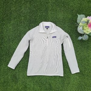 Patagonia Women's Better Sweater 1/4-Zip Fleece |Size XS| Beige Off-White Cream